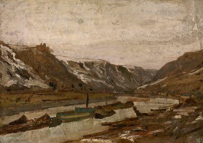 Aken in Dinant door Félicien Rops