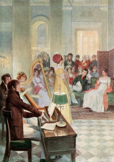 Een Soiree in Malmaison door Felicien baron de Myrbach Rheinfeld