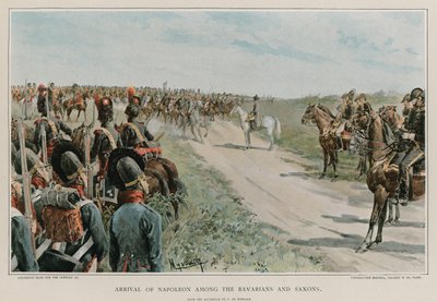 Aankomst van Napoleon onder de Beieren en Saksen door Felicien baron de Myrbach Rheinfeld