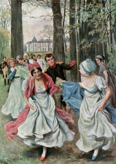 In het park van Malmaison tijdens het Consulaat door Felicien baron de Myrbach Rheinfeld