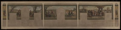 Schets voor de trouwzaal van het stadhuis van het 15e arrondissement: Trouw. Liefde. Moederliefde. Het zaad. De bekroning van het leven. Midlife. Voorzichtigheid door Felix A.M. (after) Jobbe Duval