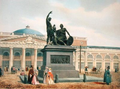 Het Minin en Pozharsky Monument in Moskou door Felix Benoist