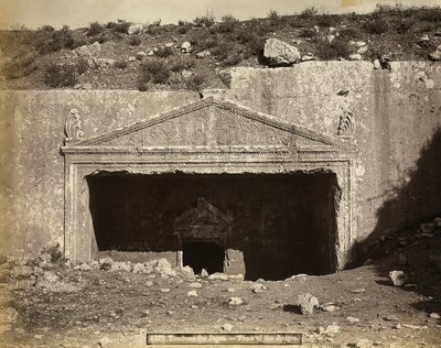 Ingang van het graf van de Judeërs, in Jeruzalem door Félix Bonfils