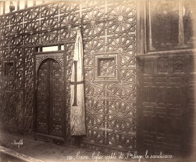 Iconostase van de Koptische kerk van St Sergio in Caïro door Félix Bonfils