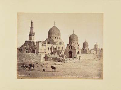 Caïro, graven van de kaliefen door Félix Bonfils