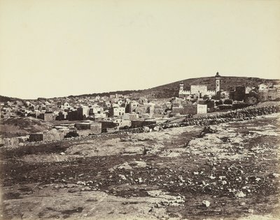 Panoramisch uitzicht op Hebron door Félix Bonfils