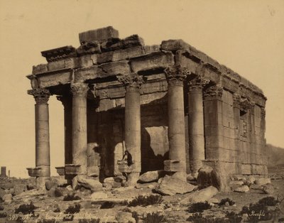 De Tempel van Bel of Baal Shamin, Palmyra, c. 1875 door Félix Bonfils