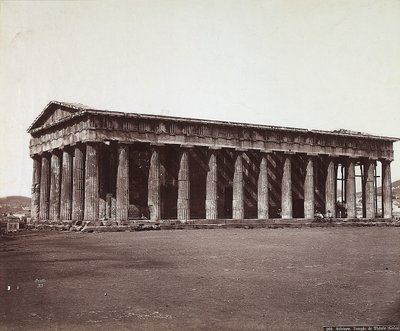 De Tempel van Theseus op de Akropolis van Athene door Félix Bonfils