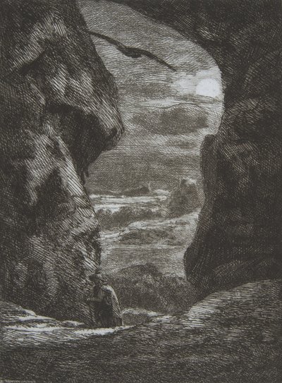 Afscheid van de Karpaten, 1857 door Felix Bracquemond