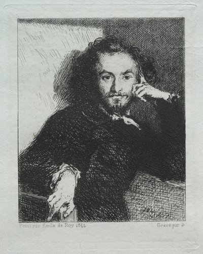 Baudelaire, naar Emil de Roy door Felix Bracquemond