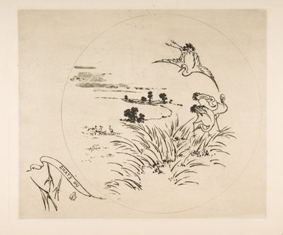 Decoratie voor een Bord: Een Vijver, 1870 door Felix Bracquemond