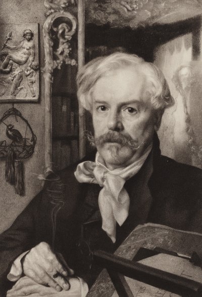 Edmond de Goncourt (gravure) door Felix Bracquemond