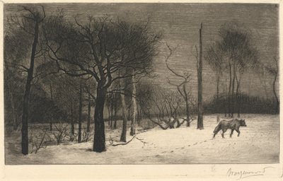 Hiver (Winter) door Felix Bracquemond
