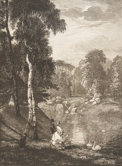 Le Bois de Boulogne door Felix Bracquemond