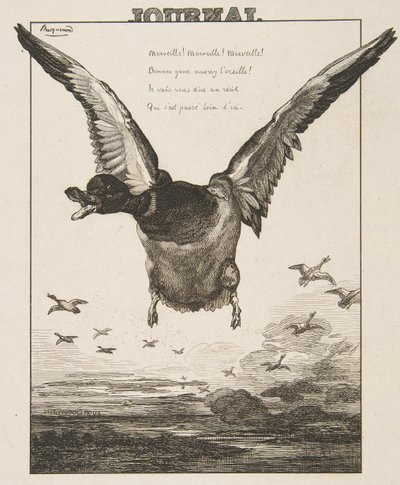 De eend, 1856 door Felix Bracquemond