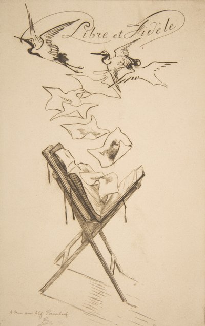 Vrij en trouw door Felix Bracquemond