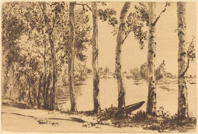 Populieren Langs de Seine door Felix Bracquemond