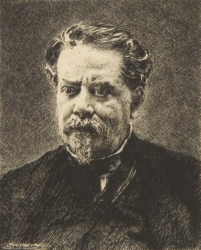 Portret van Benjamin Fillon, 1876 door Felix Bracquemond