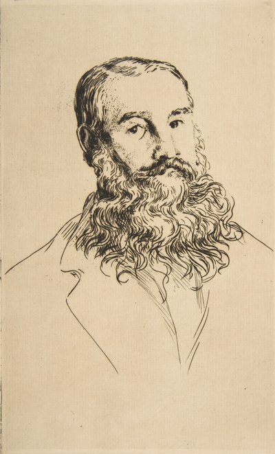 Portret van Charles Leland door Felix Bracquemond