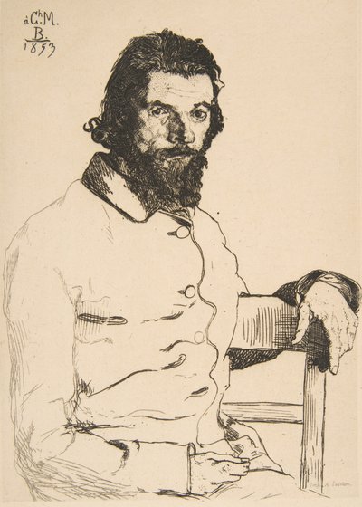 Portret van Charles Meryon, 1853 door Felix Bracquemond