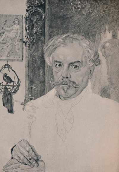 Portret van Edmund De Goncourt door Felix Bracquemond