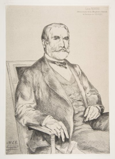 Portret van Louis Robert door Felix Bracquemond