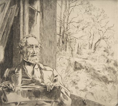 Portret van Meyer-Heine, 1872 door Felix Bracquemond