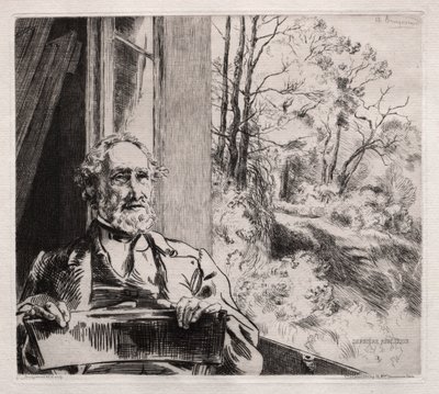 Portret van Meyer Heine door Felix Bracquemond