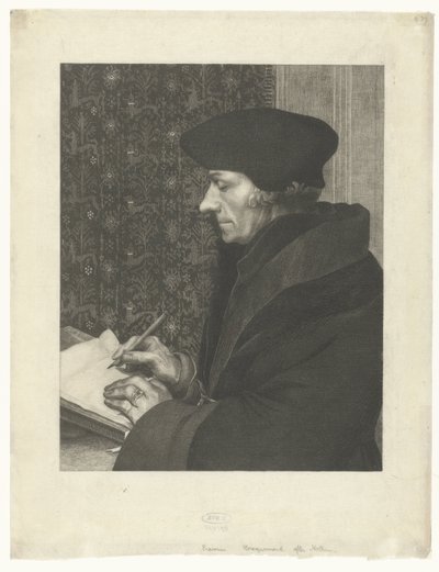 Portret van Desiderius Erasmus door Felix Bracquemond