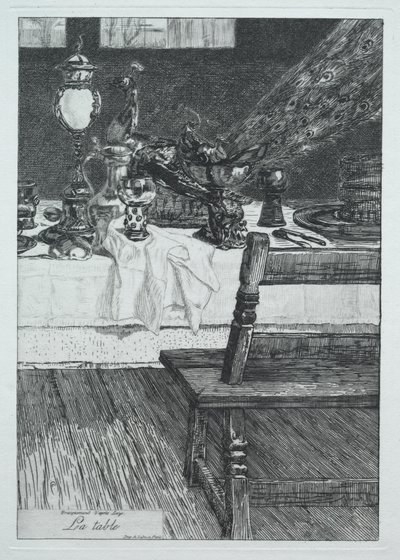 De Tafel, naar H. Leys door Felix Bracquemond