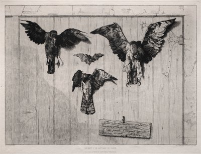 De bovenkant van de klapdeur, 1852 gedrukt 1865 door Felix Bracquemond