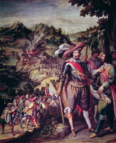 Herovering van het eiland San Cristobal in 1634 door Felix Castello