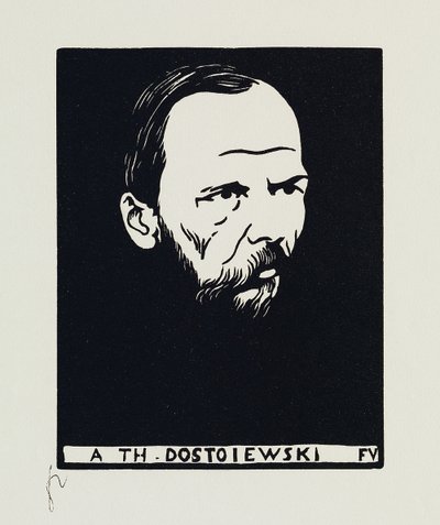 A Th. Dostoiewski, 1895 door Felix Edouard Vallotton