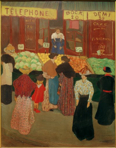 Op de markt door Felix Edouard Vallotton