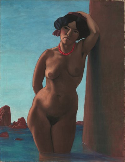 Baigneuse au rocher rouge, 1908 door Felix Edouard Vallotton