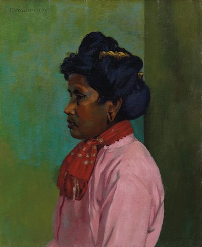 Zwarte vrouw met roze blouse, 1910 door Felix Edouard Vallotton
