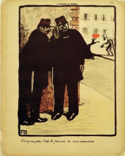 Blijf stil, het is de vrouw van de commissaris door Felix Edouard Vallotton