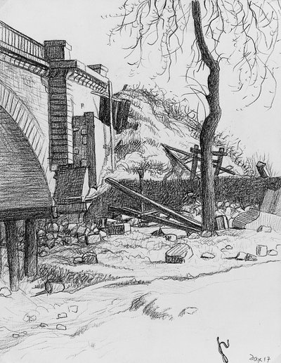 Brug bij Dax door Felix Edouard Vallotton