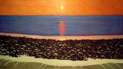 Zonsondergang, Villerville door Felix Edouard Vallotton