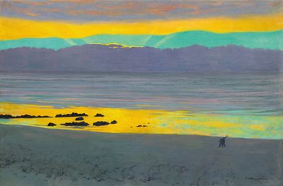 Gele en groene zonsondergang, 1911 door Felix Edouard Vallotton