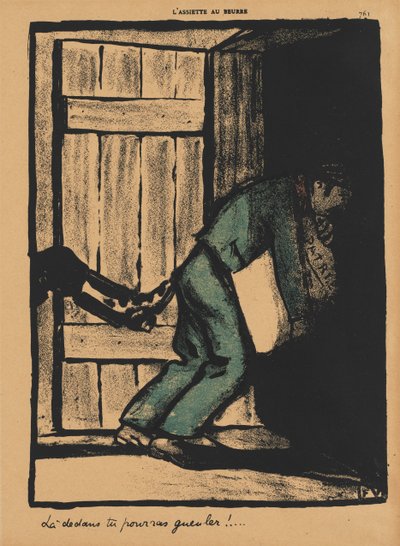 Misdrijven en straffen IV, 761: Je kunt schreeuwen. 1872 door Felix Edouard Vallotton
