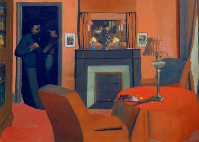 De rode kamer door Felix Edouard Vallotton