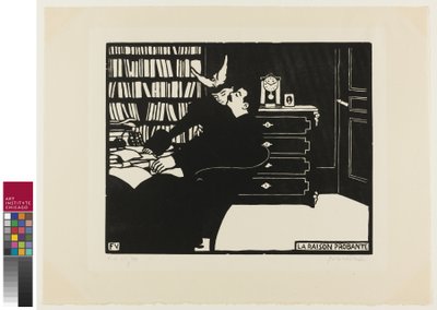 Der zwingende Grund - La raison probante. (Tafel 14 uit de reeks "Intimités") door Felix Edouard Vallotton