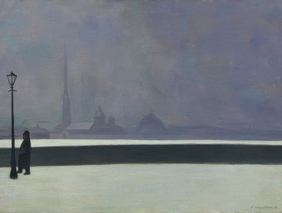 De Neva, lichte mist door Felix Edouard Vallotton
