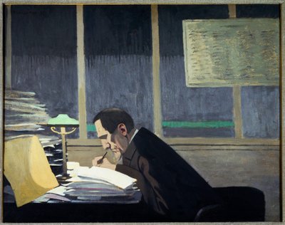 Felix Feneon bij de Revue Blanche door Felix Edouard Vallotton