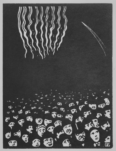 Vuurwerk, De Wereldtentoonstelling VI, 1901 door Felix Edouard Vallotton