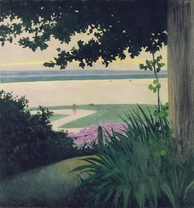 Honfleur en de Baai van de Seine door Felix Edouard Vallotton