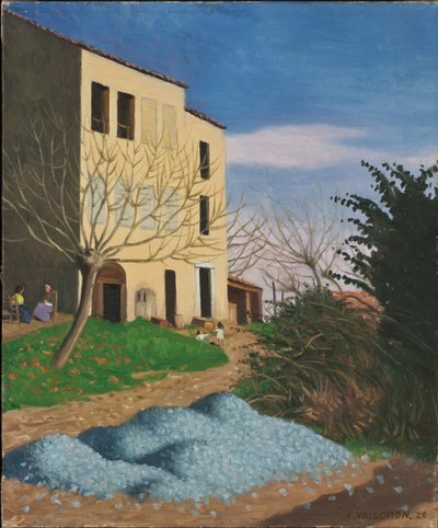 Huis in de zon, blauwe stenen, 1920 door Felix Edouard Vallotton