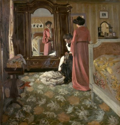 Interieur door Felix Edouard Vallotton