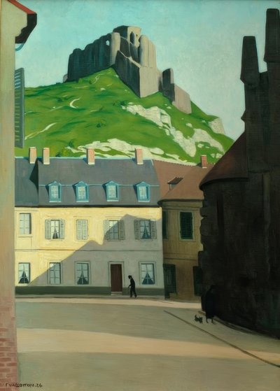 Het kasteel Gaillard en het plein van Andelys door Felix Edouard Vallotton